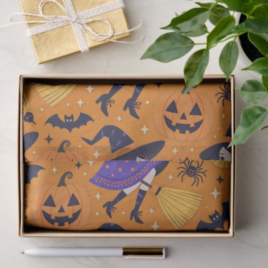 Hexen und Jack-o''Lanterns Halloween Seidenpapier (Geschenk)