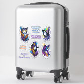 Hexen und Katzen sind Partner in magischer Unheil Aufkleber (Koffer)