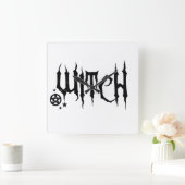 Hexen- und Pentagramm-Uhr Quadratische Wanduhr (Zuhause)