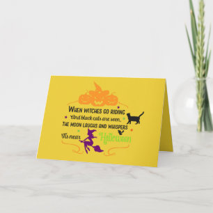 Hexen und Pumpkins Grüße Karte