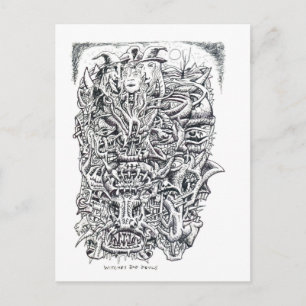 Hexen und Teufel von Brian Benson Postkarte