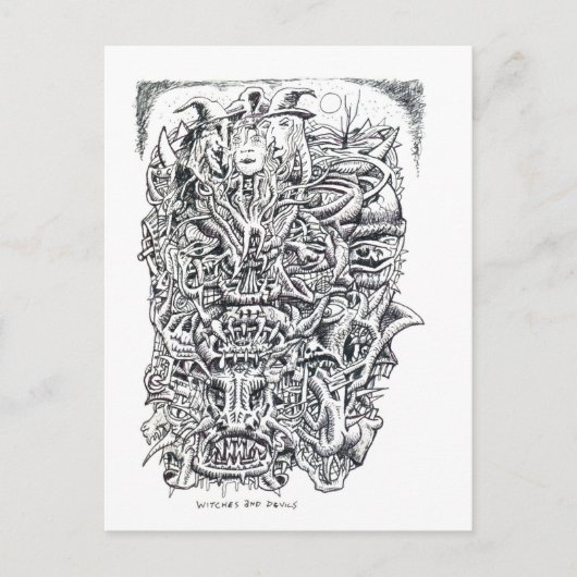 Hexen und Teufel von Brian Benson Postkarte (Vorderseite)