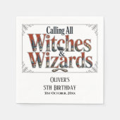 Hexen und Zauberer Geschichtenbuch Geburtstag Serviette (Vorderseite)