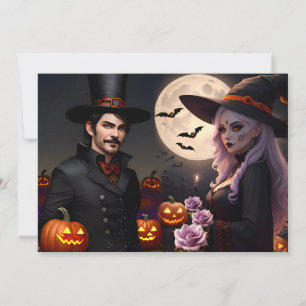 Hexen und Zauberer Halloween-Bash-Party  Einladung