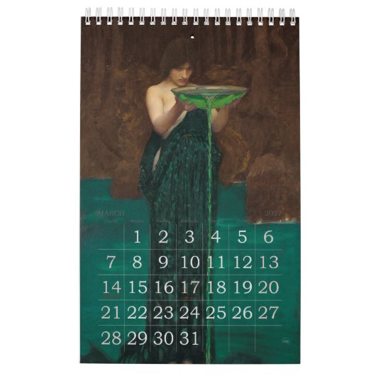 Hexen und Zauberer Klassischer Kunstkalender Kalender (Mär 2027)