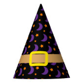 Hexen und Zauberer Sterne und Mond Partyhütchen (Vorderseite)