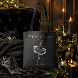 Hexen-Vibes Dark Edition – Gothic Hexe & Katze Tasche