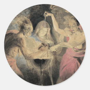 Hexen von Macbeth Runder Aufkleber