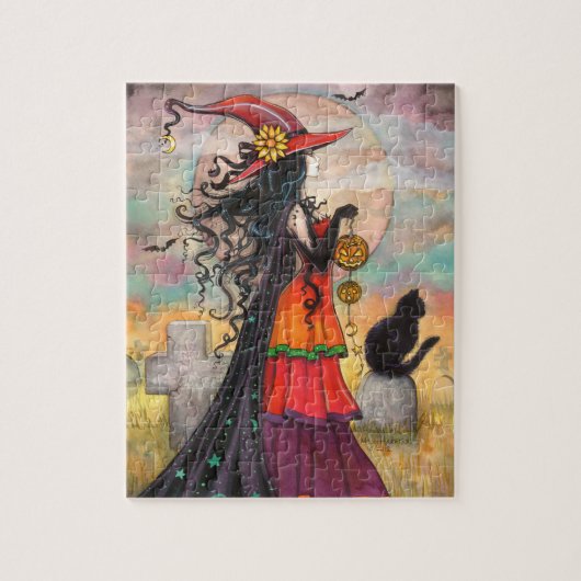 Hexen Way Fantasy Halloween Art von Molly Harrison Puzzle (Vertikal)