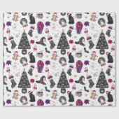 Hexen Weihnachtsmuster Geschenkpapier (Flach)