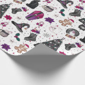 Hexen Weihnachtsmuster Geschenkpapier (Ecke)