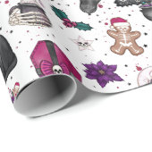 Hexen Weihnachtsmuster Geschenkpapier (Rolleneckpunkt)