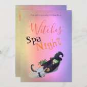 Hexen-Wellness-Center-Night Funny Halloween-Party Einladung (Vorne/Hinten)