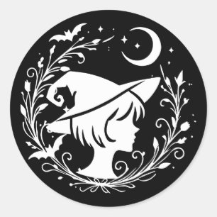 Hexen-Wicca-Zauber Hexen Halloween Runder Aufkleber
