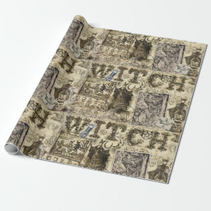 Hexen-Zauber-Geschenkpapier im Vintage-Stil Geschenkpapier