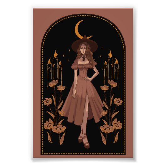 Hexen-Zauber-Illustration Fotodruck (Vorne)