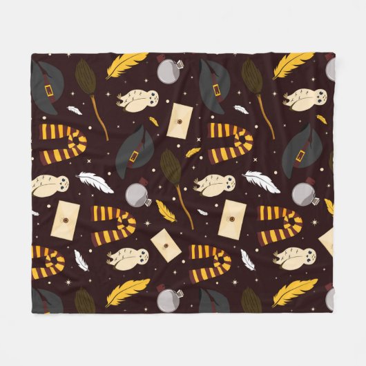 Hexen, Zauberer und Zaubermuster Fleecedecke (Vorderseite (Horizontal))