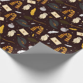 Hexen, Zauberer und Zaubermuster Geschenkpapier (Ecke)