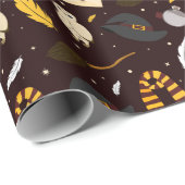 Hexen, Zauberer und Zaubermuster Geschenkpapier (Rolleneckpunkt)