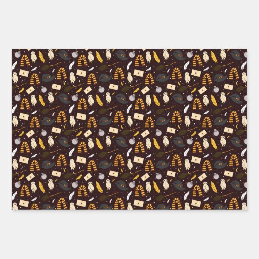 Hexen, Zauberer und Zaubermuster Geschenkpapier Set (Vorderseite)