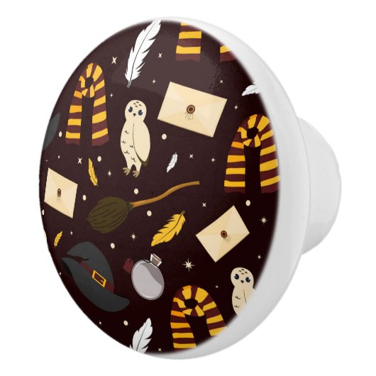 Hexen, Zauberer und Zaubermuster Keramikknauf (Rechts)