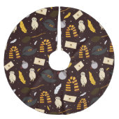 Hexen, Zauberer und Zaubermuster Polyester Weihnachtsbaumdecke (Vorderseite)