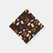 Hexen, Zauberer und Zaubermuster Serviette (Ecke)