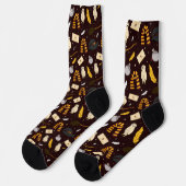 Hexen, Zauberer und Zaubermuster Socken (Linkes Detail)