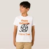 Hexen Zauberpentagramm-Trick oder Behandlung T-Shirt (Vorne ganz)