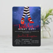 Hexen zwischen Junggeselinnen-Abschied Einladung (Stehend Vorderseite)