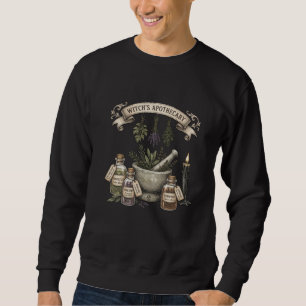 Hexenapotheke Vintage-Kräutermörser Küchen-Dekor Sweatshirt