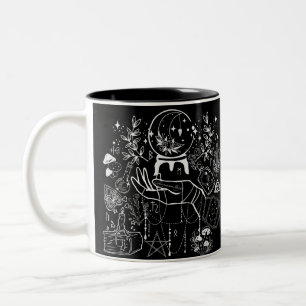 Hexenaugen: Mystisches visionäres Design Zweifarbige Tasse