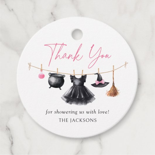 Hexenbabydusche Geschenkanhänger (Vorderseite)