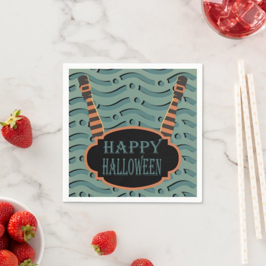 Hexenbein-Halloween-Party Serviette (Beispiel)