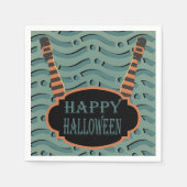 Hexenbein-Halloween-Party Serviette (Vorderseite)