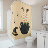 Hexenbeine, die aus einem Kessel-Halloween kommen Duschvorhang (Beispiel)