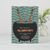 Hexenbeine Halloween Einladung (Stehend Vorderseite)