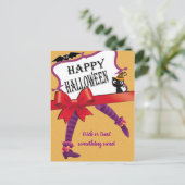 Hexenbeine Halloween Postkarte (Stehend Vorderseite)