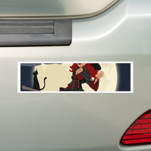 Hexenbesen Autoaufkleber (Auf Auto)