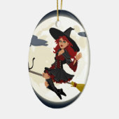 Hexenbesen Keramik Ornament (Links)