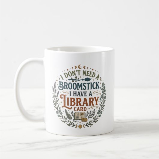 Hexenbibliothekar Bibliotheksausweis Bücherliebhab Kaffeetasse (Links)