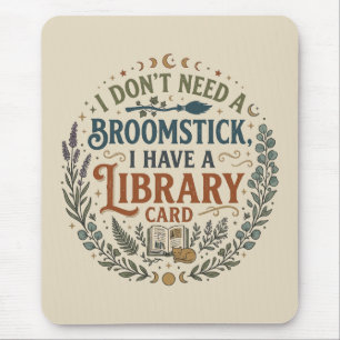 Hexenbibliothekar Bibliotheksausweis Buchliebhaber Mousepad