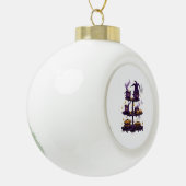 Hexenbrau Café Keramik Kugel-Ornament (Links)