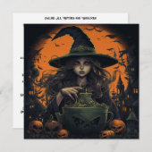 🔮 🍹 "Hexenbrauen & Crew" 🍹 🔮 Einladung (Vorne/Hinten)