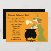 Hexenbrauen - Einladung von Halloween-Party (Vorne/Hinten)