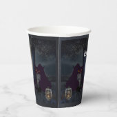 Hexenbrauen Halloween-Schwarze Katze Pappbecher (Rechts)