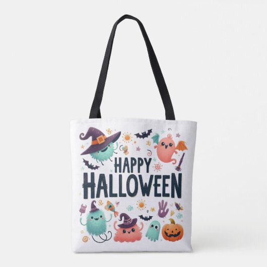 Hexenbrauen- Halloween Tasche (Rückseite)