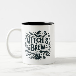 Hexenbrauen- Halloween Zweifarbige Tasse