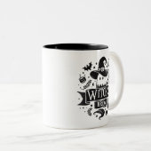 Hexenbrauen- Halloween Zweifarbige Tasse (VorderseiteRechts)
