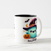 Hexenbrauen- Halloween Zweifarbige Tasse (VorderseiteRechts)